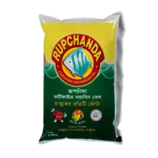 Rupchanda Fortified Soyabean (poly) Oil 1Ltr(রূপচাঁদা ফোর্টিফাইড সয়াবিন (পলি) তেল)